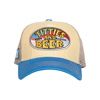 cafe 4 racer - King Kerosin Titties And Beer cap beige/blue - KING KEROSIN Caps 