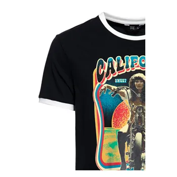 cafe 4 racer - King Kerosin California t-shirt black - KING KEROSIN Tričká 