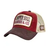 cafe 4 racer - King Kerosin Chopper Soul cap brown & red - KING KEROSIN Caps 