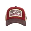 cafe 4 racer - King Kerosin Chopper Soul cap brown & red - KING KEROSIN Caps 