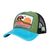 cafe 4 racer - King Kerosin California cap blue & green - KING KEROSIN Kšiltovky 