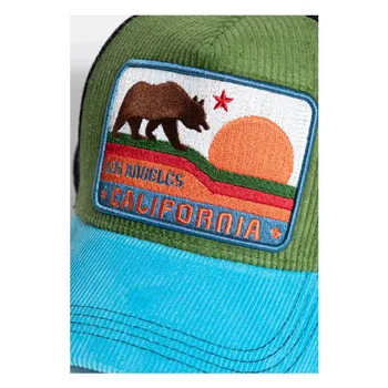 cafe 4 racer - King Kerosin California cap blue & green - KING KEROSIN Kšiltovky 