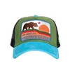 cafe 4 racer - King Kerosin California cap blue & green - KING KEROSIN Kšiltovky 