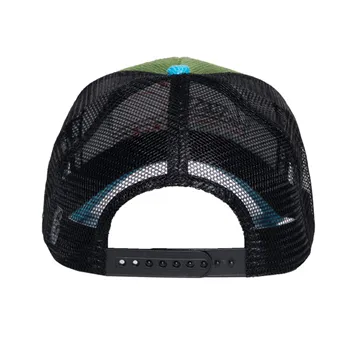 cafe 4 racer - King Kerosin California cap blue & green - KING KEROSIN Kšiltovky 