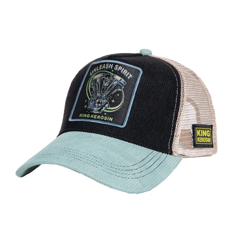 cafe 4 racer - King Kerosin Unleash Spirit cap black & blue - KING KEROSIN Caps 