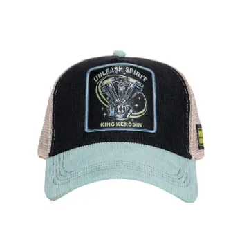 cafe 4 racer - King Kerosin Unleash Spirit cap black & blue - KING KEROSIN Caps 