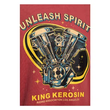 cafe 4 racer - King Kerosin Tričko Unleash Spirit Burgundy - KING KEROSIN Tričká 
