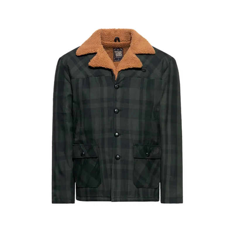 cafe 4 racer - King Kerosin Karo Jacket black/olive - KING KEROSIN Jackets 