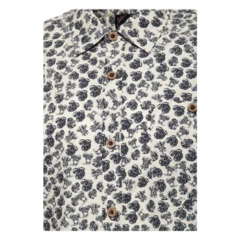 cafe 4 racer - King Kerosin AOP shirt off white - KING KEROSIN Shirts 