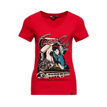 cafe 4 racer - Queen Kerosin Tune Up t-shirt red - KING KEROSIN T-Shirts 