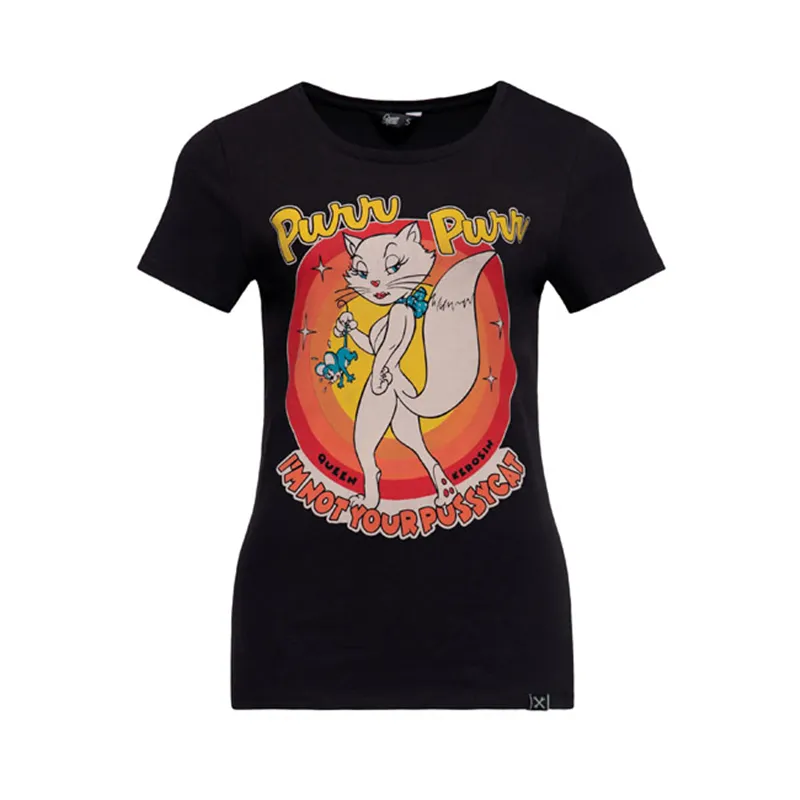 cafe 4 racer - Queen Kerosin Im not your pussycat t-shirt - KING KEROSIN Trička 