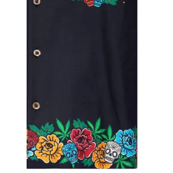 cafe 4 racer - King Kerosin Acapulco hawaii shirt black - KING KEROSIN Caps 
