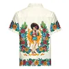 cafe 4 racer - King Kerosin Acapulco hawaii shirt off white - KING KEROSIN Šiltovka 