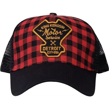 cafe 4 racer - King Kerosin Motor trucker cap black - KING KEROSIN Šiltovka 