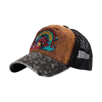 cafe 4 racer - WCC OG Cross Flatbill cap black/white - WEST COAST CHOPPERS Šiltovka 