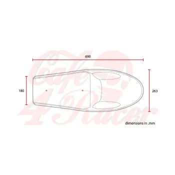 cafe 4 racer - Cafe Racer seat CR12 - Cafe4Racer Partially Upholstered 
