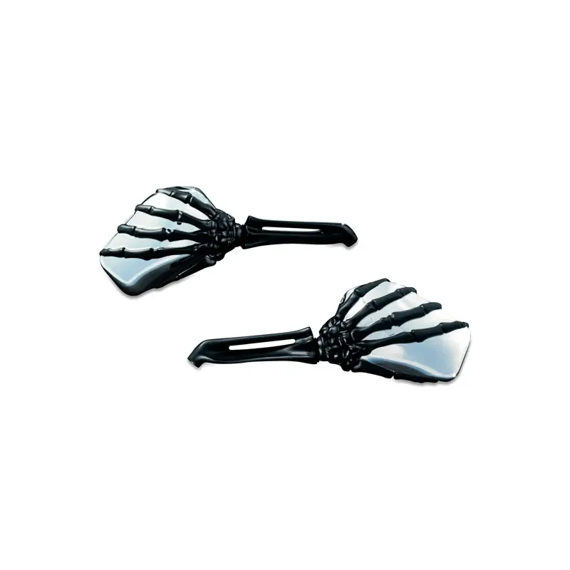 cafe 4 racer - Kuryakyn, Skeleton-hand mirror set. Black hand, chrome head - KURYAKYN Standard mirrors 