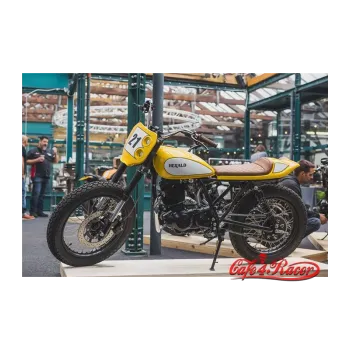cafe 4 racer - Sedadlo Tracker Flat Scrambler FL2 BMW RS100S/R90/R80 - Cafe4Racer Čiastočne čalúnené 