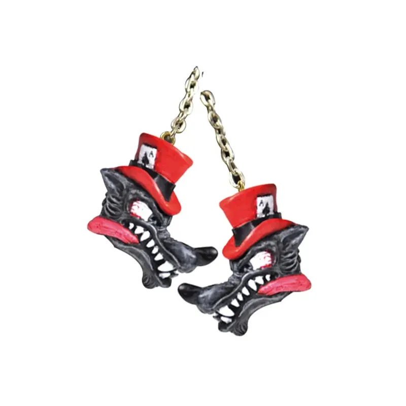 cafe 4 racer - Dangler Top Hat Wolf - LETHAL THREAT Key Chain 