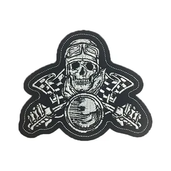 cafe 4 racer - LT, VINTAGE SKUL BIKER MINI PATCH - LETHAL THREAT Nášivky 