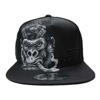 cafe 4 racer - LT Gorilla Cigar cap with flat bill black - LETHAL THREAT Caps 