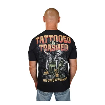 cafe 4 racer - Rusty Pistons Hulton t-shirt black - Rusty Pistons T-Shirts 
