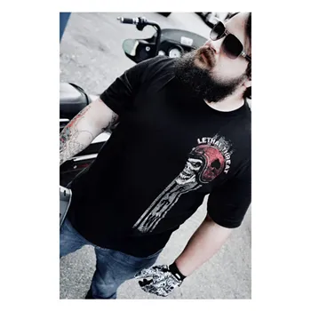 cafe 4 racer - Tričko Lethal Threat Forever two Wheels čierne - LETHAL THREAT Tričká 
