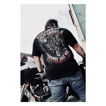 cafe 4 racer - Tričko Lethal Threat Forever two Wheels čierne - LETHAL THREAT Tričká 