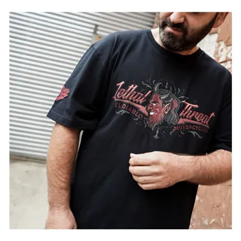 cafe 4 racer - Lethal Threat El Diablo tričko černé - LETHAL THREAT Tričká 