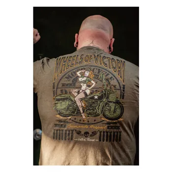 cafe 4 racer - Lethal Threat Wheels of Victory T-shirt green - LETHAL THREAT T-Shirts 