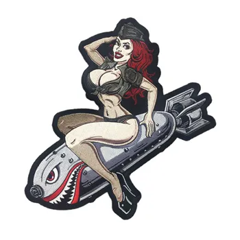cafe 4 racer - Lethal Threat Bombs away nášivka s pin-up motivem - LETHAL THREAT Nášivky 