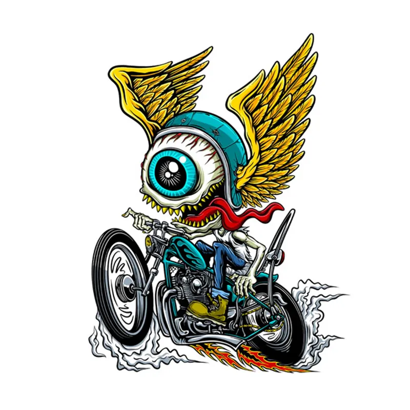 cafe 4 racer - Lethal Threat Fying eyeball biker sticker - LETHAL THREAT Stickers 