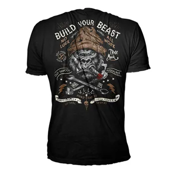 cafe 4 racer - Tričko Lethal Threat Build Your Beast čierne - LETHAL THREAT Tričká 