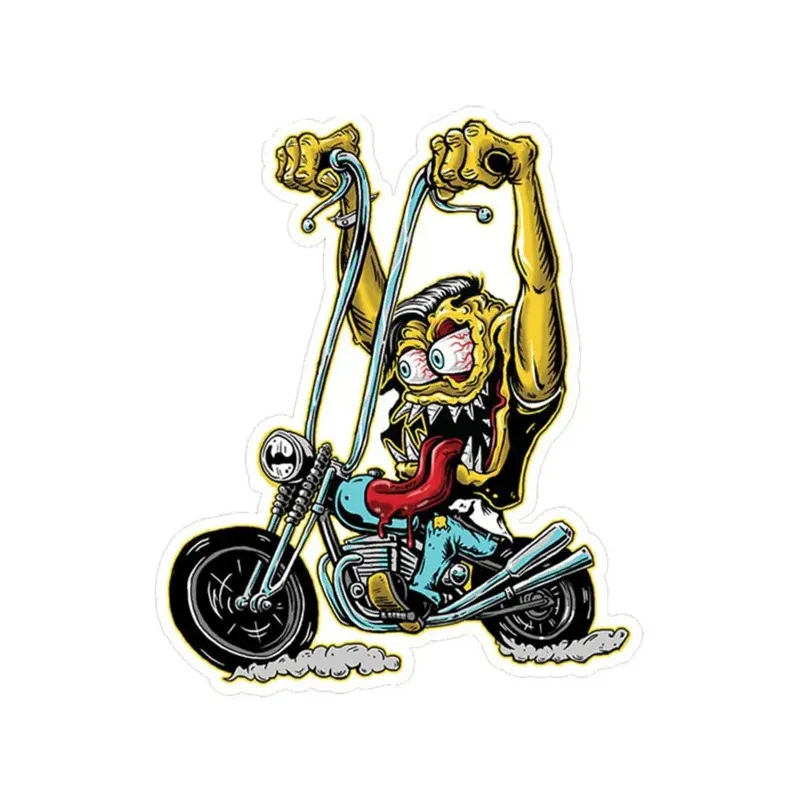 cafe 4 racer - Lethal Threat Biker Monster sticker - LETHAL THREAT Stickers 