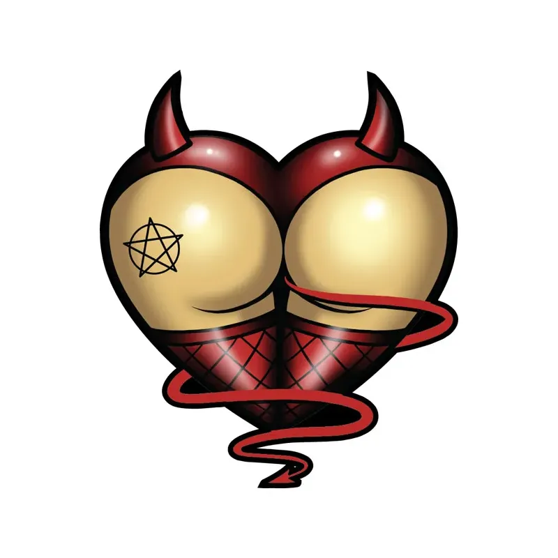cafe 4 racer - Lethal Threat Devil Ass sticker - LETHAL THREAT Stickers 