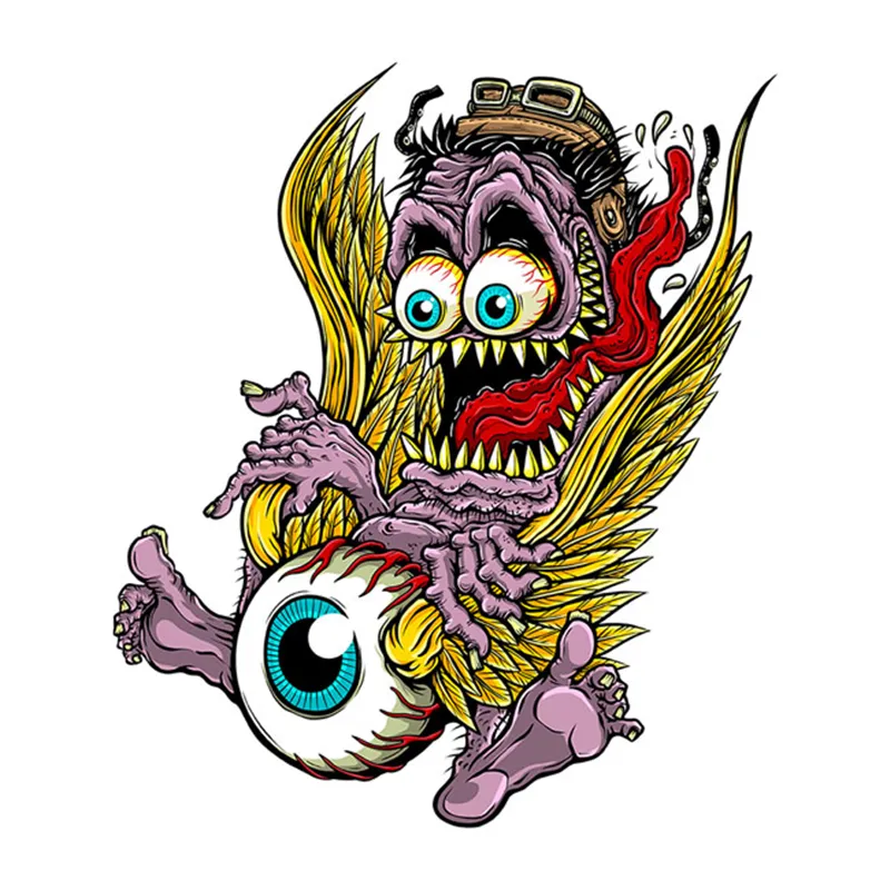 cafe 4 racer - Lethal Threat Monster Flying Eyeball sticker - LETHAL THREAT Stickers 