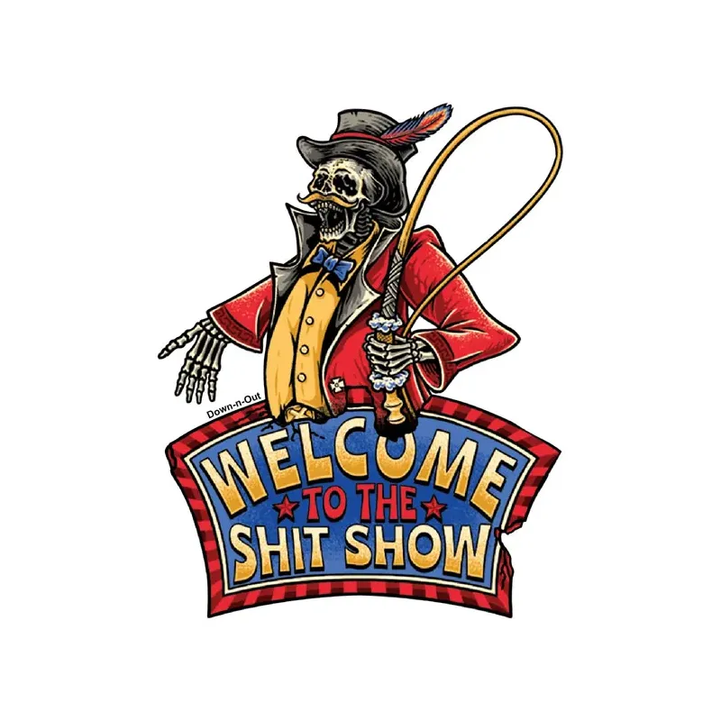 cafe 4 racer - Lethal Threat Shit Show sticker - LETHAL THREAT Stickers 