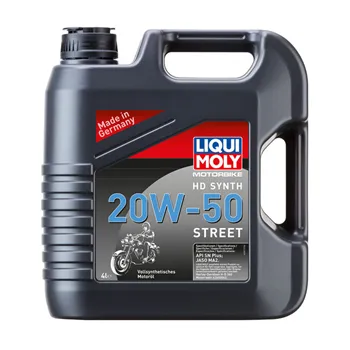 cafe 4 racer - Motorový olej Liqui Moly, HD synthetic 20W-50 Street. 4 litre - Liqui Moly 4T  