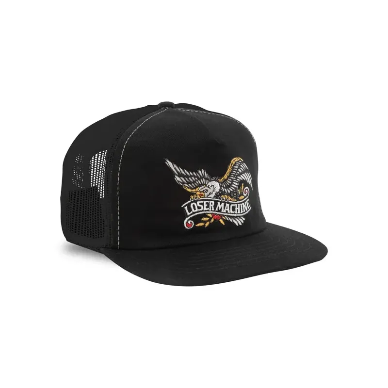 cafe 4 racer - Loser Machine Glory trucker čiapka čierna/čierna - Loser Machine Company Šiltovka 