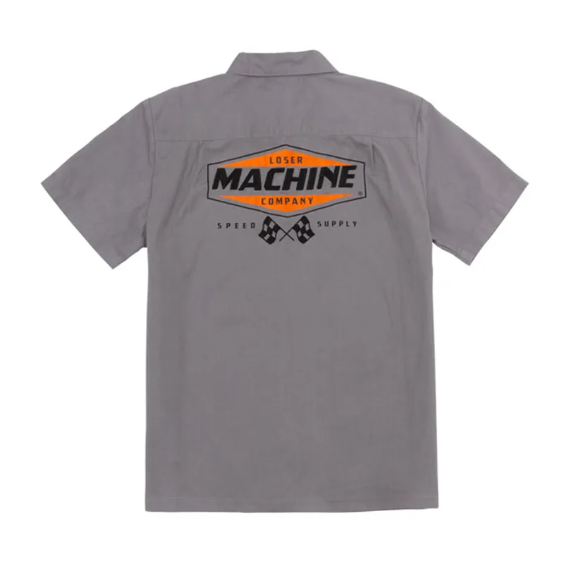 cafe 4 racer - Loser Machine Montes work shirt charcoal - Loser Machine Shirts 