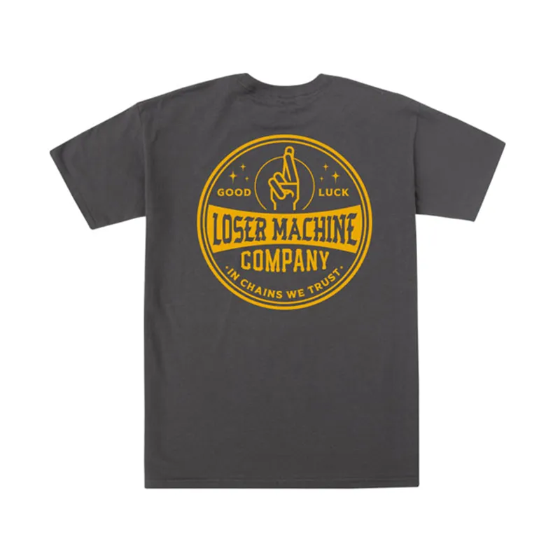 cafe 4 racer - Loser Machine Token t-shirt charcoal - Loser Machine Company T-Shirts 