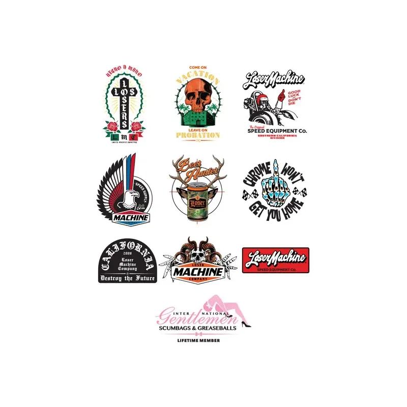 cafe 4 racer - Loser Machine stickers IX - Loser Machine Company Stickers 