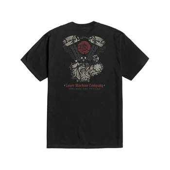 cafe 4 racer - Loser Machine Rosebud t-shirt black - Loser Machine Company T-Shirts 