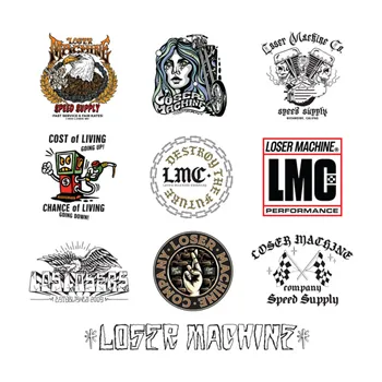 cafe 4 racer - Loser Machine LMC balíček samolepek x - Loser Machine Company Nálepky 