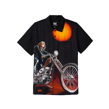 cafe 4 racer - Loser Machine David mann kick start shirt black - Loser Machine Company T-Shirts 