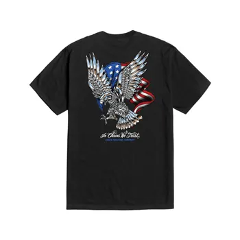 cafe 4 racer - Loser Machine Freedom flyer t-shirt black - Loser Machine Company T-Shirts 