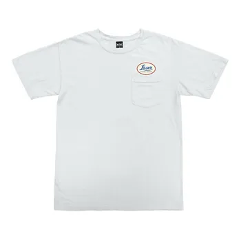 cafe 4 racer - Loser Machine Oil lines pocket t-shirt white - Loser Machine Company T-Shirts 