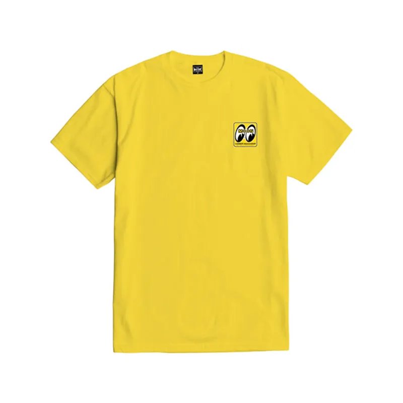 cafe 4 racer - Loser Machine x Mooneyes Race track t-shirt yellow - Loser Machine Company T-Shirts 