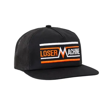cafe 4 racer - Loser Machine Linear cap black - Loser Machine Company Caps 