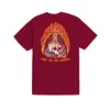 cafe 4 racer - Loser Machine On Fire t-shirt burgundy - Loser Machine Company T-Shirts 
